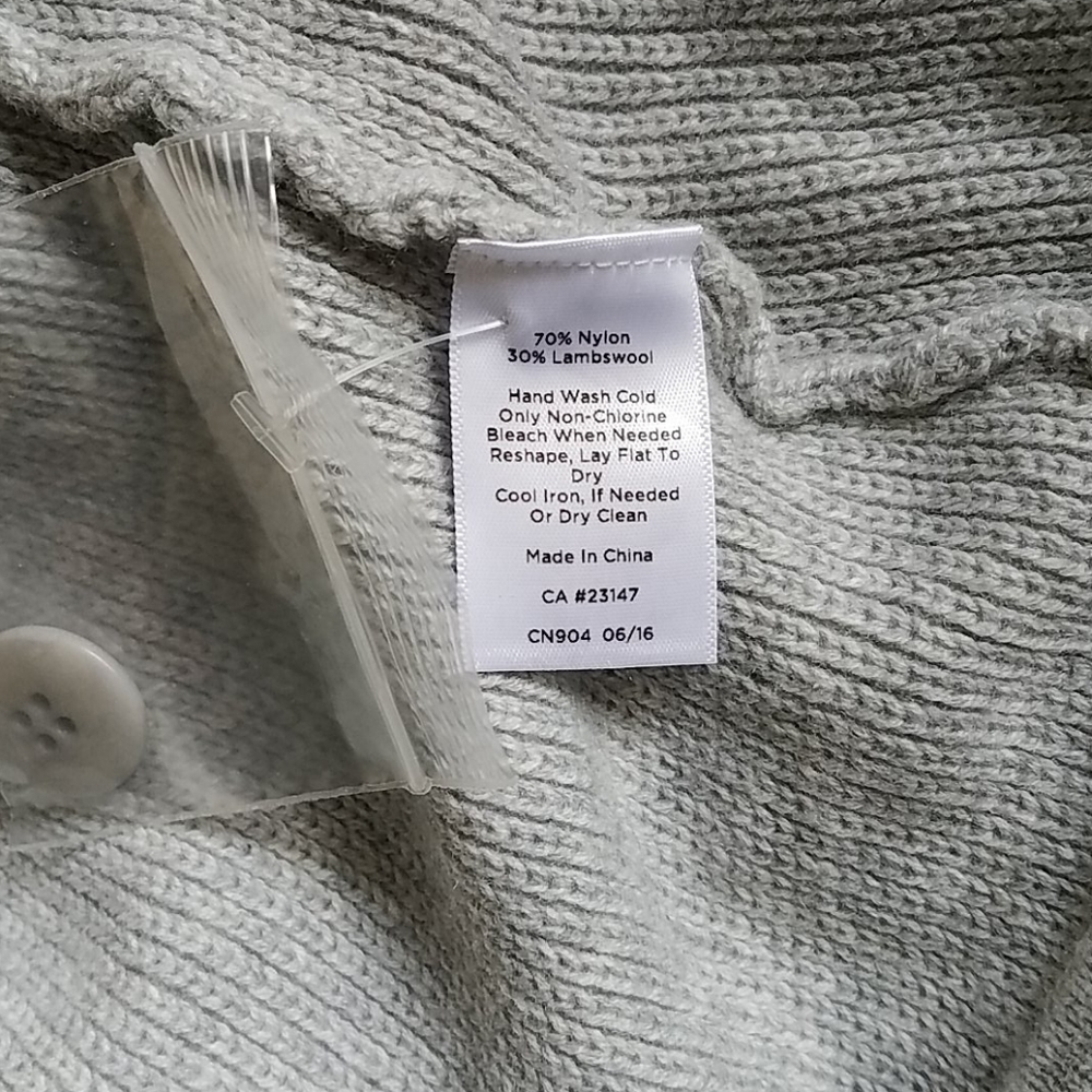 Talbots Lambswool Blend Sweater Grey Large Petite - Picture 7 of 9